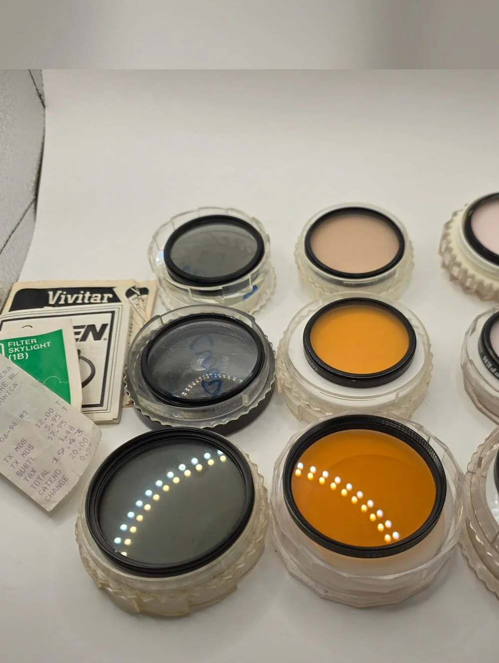 ​Vintage Camera Lens Filter Lot 9pc 49mm 52mm 58mm Hoya Tiffen Vivitar Japan